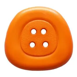 Knallerangebot Polyamidknopf 4-Loch Trapez – Größe: 25mm – Farbe: orange – Art.Nr. 333828