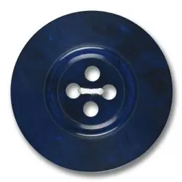 Top-Preis Polyesterknopf 4-Loch Perlmuttimitation glänzend – Größe: 23mm – Farbe: mittelblau – Art.Nr. 343804