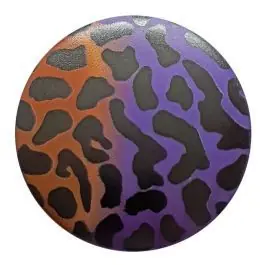 Online Kaufen Polyamidknopf Animal Print mit Öse – Größe: 28mm – Farbe: lila – Art.Nr. 363800