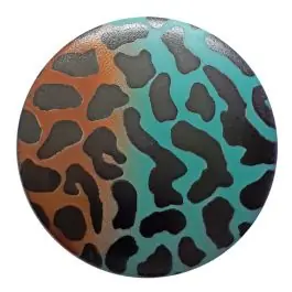 Polyamidknopf Animal Print mit Öse – Größe: 28mm – Farbe: grün – Art.Nr. 363801 Billig