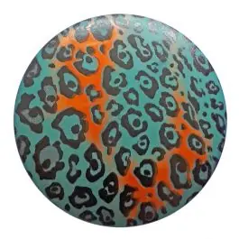 Polyamidknopf Animal Print mit Öse – Größe: 28mm – Farbe: grün – Art.Nr. 363809 Neu Im Sortiment