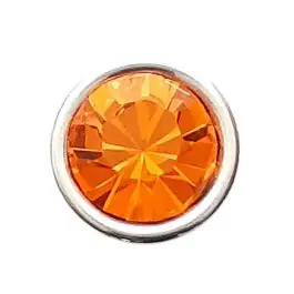 Straßknopf mit Öse – Größe: 10mm – Farbe: orange – Art.Nr. 370844 Schneller Versand