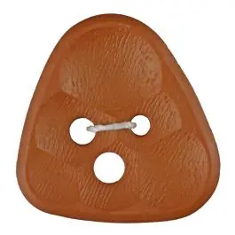 Garantierte Lieferung Polyamidknopf 3-Loch Dreieck mit Waben – Größe: 30mm – Farbe: braun – Art.Nr. 373806