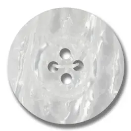 Polyesterknopf 4-Loch Perlmutimitation glänzend – Größe: 28mm – Farbe: weiß – Art.Nr. 380371 Direkt Vom Hersteller