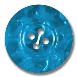 Heißes Angebot Polyesterknopf 4-Loch Perlmutimitation glänzend – Größe: 28mm – Farbe: mittelblau – Art.Nr. 383805