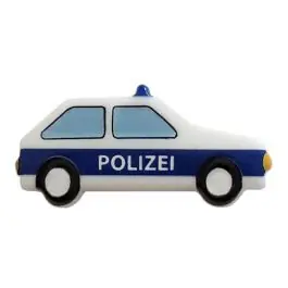 Polizeiauto mit Öse – Größe: 25mm – Farbe: white – Art.Nr. 341312 Mega-Angebot