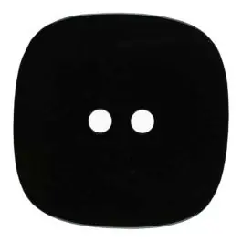 viereckiger transparenter Knopf mit Glitter, 2-Loch – Größe: 30mm – Farbe: schwarz – Art.Nr. 400276 Limited Edition