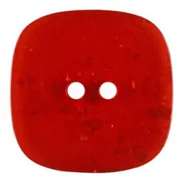 viereckiger transparenter Knopf mit Glitter, 2-Loch – Größe: 25mm – Farbe: rot – Art.Nr. 384809 Jetzt Kaufen