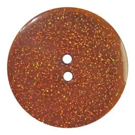 transparenter Knopf mit Glitter, 2-Loch – Größe: 28mm – Farbe: braun – Art.Nr. 404824 Heute Kaufen