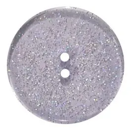 Hochwertig transparenter Knopf mit Glitter, 2-Loch – Größe: 18mm – Farbe: blau – Art.Nr. 344879