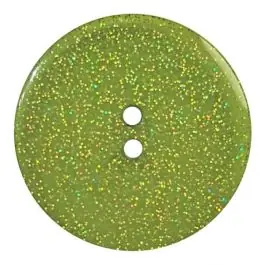 transparenter Knopf mit Glitter, 2-Loch – Größe: 28mm – Farbe: grün – Art.Nr. 404830 Schneller Versand