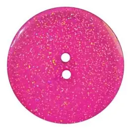 Preiswert transparenter Knopf mit Glitter, 2-Loch – Größe: 18mm – Farbe: rose/pink – Art.Nr. 344885