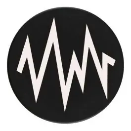 Bestseller 2-lagiger schwarzer Knopf mit farbigem Zick-Zack und Öse – Größe: 23mm – Farbe: weiß – Art.Nr. 370868