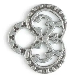 Billig Dirndelhaken – Größe: 30mm – Farbe: altsilber – Art.Nr. 400907