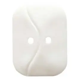 rechteckiger Knopf mit Welle, 2-Loch – Größe: 23mm – Farbe: weiß – Art.Nr. 331184 Sale