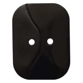 rechteckiger Knopf mit Welle, 2-Loch – Größe: 23mm – Farbe: schwarz – Art.Nr. 331185 Versand Am Gleichen Tag
