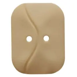 Schneller Versand rechteckiger Knopf mit Welle, 2-Loch – Größe: 23mm – Farbe: beige – Art.Nr. 334800