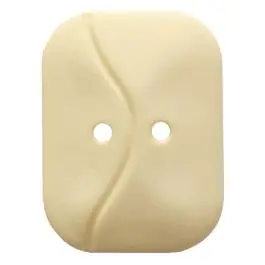 Must-Have rechteckiger Knopf mit Welle, 2-Loch – Größe: 23mm – Farbe: beige – Art.Nr. 334801