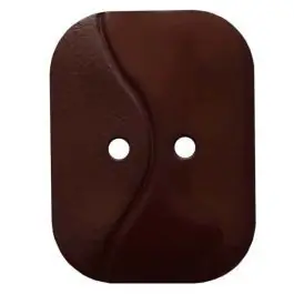 rechteckiger Knopf mit Welle, 2-Loch – Größe: 28mm – Farbe: braun – Art.Nr. 344802 Schnäppchen