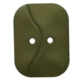 Kostenloser Rückversand rechteckiger Knopf mit Welle, 2-Loch – Größe: 23mm – Farbe: grün – Art.Nr. 334807