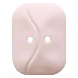 Abverkauf rechteckiger Knopf mit Welle, 2-Loch – Größe: 28mm – Farbe: rose/pink – Art.Nr. 344808