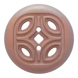 Jetzt Kaufen Knopf mit offenem Ornament, 2-Loch – Größe: 25mm – Farbe: rose/pink – Art.Nr. 344847