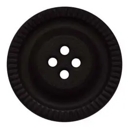 Must-Have Knopf mit Zahnrad am Rand, 4-Loch – Größe: 18mm – Farbe: schwarz – Art.Nr. 281149