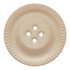 Knopf mit Zahnrad am Rand, 4-Loch – Größe: 18mm – Farbe: beige – Art.Nr. 284801 Sichere Zahlung