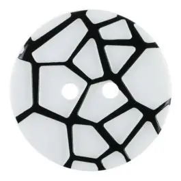 Knopf mit einem erhöhten schwarzen Spinnennetz , 2-Loch – Größe: 23mm – Farbe: weiß – Art.Nr. 341322 Limited Edition