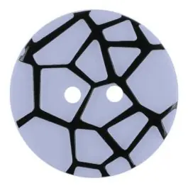 Knopf mit einem erhöhten schwarzen Spinnennetz , 2-Loch – Größe: 18mm – Farbe: blau – Art.Nr. 314829 Exklusiv