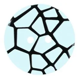 Knopf mit einem erhöhten schwarzen Spinnennetz , 2-Loch – Größe: 28mm – Farbe: blau – Art.Nr. 374827 Solange Der Vorrat Reicht