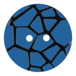 Knopf mit einem erhöhten schwarzen Spinnennetz , 2-Loch – Größe: 18mm – Farbe: blau – Art.Nr. 314831 Ausverkauf