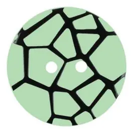 Sonderaktion Knopf mit einem erhöhten schwarzen Spinnennetz , 2-Loch – Größe: 18mm – Farbe: hellgrün – Art.Nr. 314832
