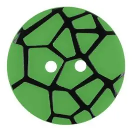 Knopf mit einem erhöhten schwarzen Spinnennetz , 2-Loch – Größe: 18mm – Farbe: hellgrün – Art.Nr. 314833 Preiswert