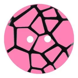 Sofort Bestellen Knopf mit einem erhöhten schwarzen Spinnennetz , 2-Loch – Größe: 28mm – Farbe: rose/pink – Art.Nr. 374832