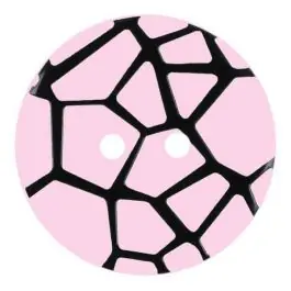 Heißes Angebot Knopf mit einem erhöhten schwarzen Spinnennetz , 2-Loch – Größe: 18mm – Farbe: rose/pink – Art.Nr. 314836