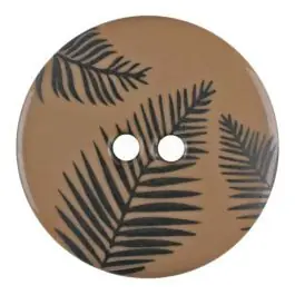 Sichere Zahlung Knopf mit Blättern, 2-Loch – Größe: 25mm – Farbe: rose/pink – Art.Nr. 344833