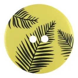 Knopf mit Blättern, 2-Loch – Größe: 25mm – Farbe: gelb – Art.Nr. 344836 Angebot