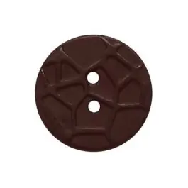 kleiner Knopf mit erhabenen Spinnennetzmuster, 2-Loch – Größe: 13mm – Farbe: braun – Art.Nr. 224805 Angebot