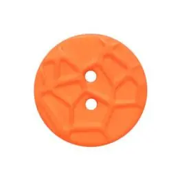Knallerangebot kleiner Knopf mit erhabenen Spinnennetzmuster, 2-Loch – Größe: 13mm – Farbe: orange – Art.Nr. 224821