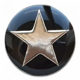 emailierter Sternenknöpf Vollmetall mit Öse – Größe: 20mm – Farbe: schwarz – Art.Nr. 341335 Günstig