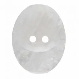 Jetzt Bestellen ovaler Knopf Polyester mit zwei Löchern – Größe: 30mm – Farbe: weiß – Art.Nr. 380396