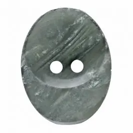 ovaler Knopf Polyester mit zwei Löchern – Größe: 30mm – Farbe: grau – Art.Nr. 385825 Markenprodukt