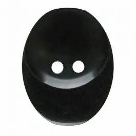 Preiswert ovaler Knopf Polyester mit zwei Löchern – Größe: 25mm – Farbe: schwarz – Art.Nr. 370885