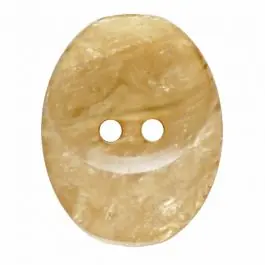 Finale Aktion ovaler Knopf Polyester mit zwei Löchern – Größe: 30mm – Farbe: beige – Art.Nr. 385826