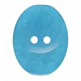 Gratis Versand ovaler Knopf Polyester mit zwei Löchern – Größe: 25mm – Farbe: blau – Art.Nr. 375817