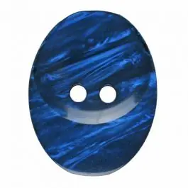 ovaler Knopf Polyester mit zwei Löchern – Größe: 25mm – Farbe: blau – Art.Nr. 375818 Top-Seller
