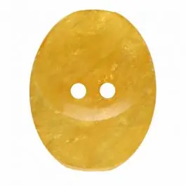 ovaler Knopf Polyester mit zwei Löchern – Größe: 25mm – Farbe: gelb – Art.Nr. 375824 Premium
