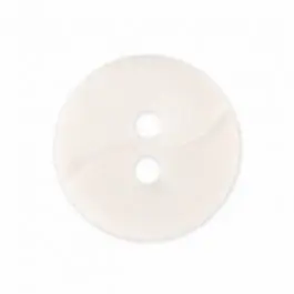 Neu Im Sortiment kleiner Polyamidknopf mit einer Welle und zwei Löchern – Größe: 13mm – Farbe: weiß – Art.Nr. 221926