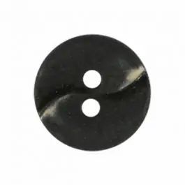 kleiner Polyamidknopf mit einer Welle und zwei Löchern – Größe: 13mm – Farbe: schwarz – Art.Nr. 221927 Preis Gesenkt